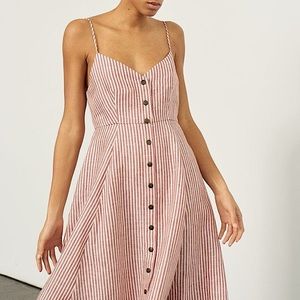Mara Hoffman Morgan Striped Linen Midi Dress